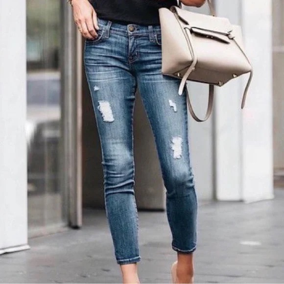 Current/Elliott The Stiletto Niagara Destroyed Skinny Jean Size 27